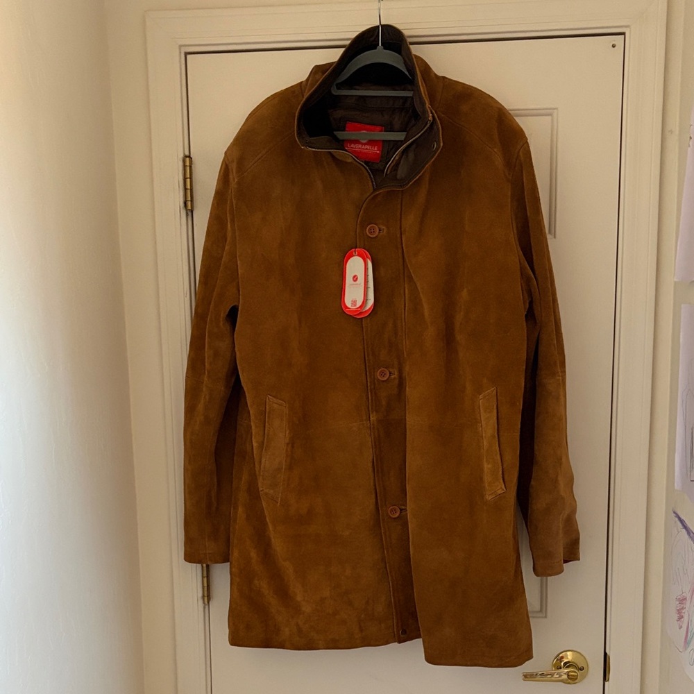 NWT Laverapelle Suede Leather Coat